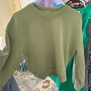 Olive Green Crew Neck Sweater